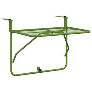 vidaXL Table de balcon Vert 60x40 cm Acier