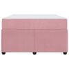 vidaXL Cadre de lit avec matelas Rose 120 x 200 cm tissu