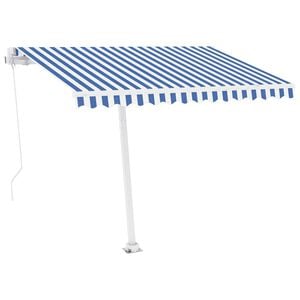 vidaXL Auvent &eacute;lectrique 3,5 x 2,5 m Blanc 100 % polyester