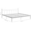 vidaXL Cadre de lit sans matelas blanc m&eacute;tal 200x200 cm