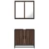 vidaXL Ensemble de meubles de salle de bain 2 pcs Chêne marron