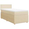 vidaXL Sommier &agrave; lattes de lit avec matelas Cr&egrave;me 80x200 cm Tissu
