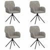 vidaXL Chaises de salle &agrave; manger pivotantes 4 pc Simili daim