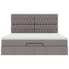 VidaXL Cadre de lit ottoman avec matelas taupe 180x200 cm tissu