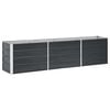 vidaXL Lit sur&eacute;lev&eacute; de jardin Acier galvanis&eacute; 240x40x45 cm Anthracite
