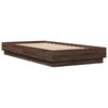 vidaXL Cadre de lit sans matelas ch&ecirc;ne marron 90x190cm bois ing&eacute;nierie