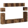 vidaXL Ensemble de meuble TV mural 8 pcs vieux bois bois d'ing&eacute;nierie