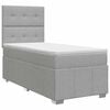 vidaXL Lit boxspring avec matelas Gris clair 90 x 200 cm Tissu