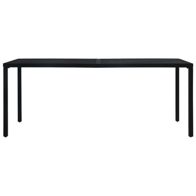 vidaXL Table de jardin Noir 180x83x72 cm Acier