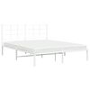 vidaXL Cadre de lit métal sans matelas et tête de lit blanc 150x200 cm