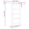 vidaXL Porte coulissante ORKDAL Marron 93 x 202 cm Pin massif