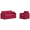 vidaXL Canap&eacute; 2 pcs Bordeaux 158 x 78 x 80 cm Velours