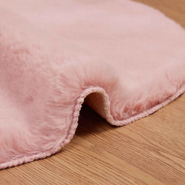 vidaXL Tapis en fausse anti-d&eacute;rapant Olite Rose 80 x 120 cm Polyester