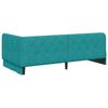 vidaXL Cadre de lit d'angle Turquoise 90 x 190 cm Velours