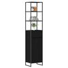 vidaXL Cabinet de salle de bain avec porte Ch&ecirc;ne noir 40 x 30 x 180 cm