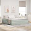 vidaXL Lit avec rangement et matelas Gris clair 160 x 200 cm Velours
