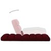 vidaXL Chaise pliable de sol Rouge bordeaux Similicuir