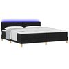 vidaXL Lit &agrave; ressort LED avec matelas avec LED Noir 200 x 200 cm tissu