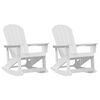 vidaXL Chaises Ber&ccedil;antes Adirondack 2 pc Blanc HDPE