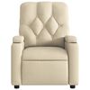 vidaXL Fauteuil inclinable de massage crème tissu