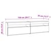 vidaXL Meubles TV 2 pcs avec lumi&egrave;res LED Blanc brillant 75x35x40 cm
