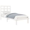 vidaXL Cadre de lit sans matelas blanc 90x190 cm bois massif