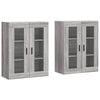 vidaXL Armoires murales 2 pcs sonoma gris bois d'ing&eacute;nierie