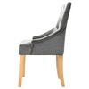 vidaXL Chaises à manger lot de 2 argenté chêne massif et velours