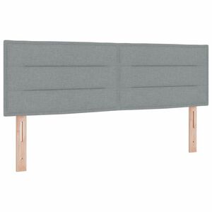 vidaXL T&ecirc;te de lit Gris clair 144 cm tissu