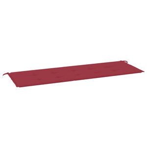 vidaXL Coussin de banc de jardin rouge bordeaux 150x50x4 cm
