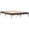 vidaXL Cadre de lit sans matelas ch&ecirc;ne marron 140x190 cm