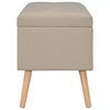 vidaXL Tabourets de rangement lot de 3 Beige Tissu