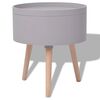 vidaXL Table auxiliaire avec plateau rond 39,5 x 44,5 cm Gris
