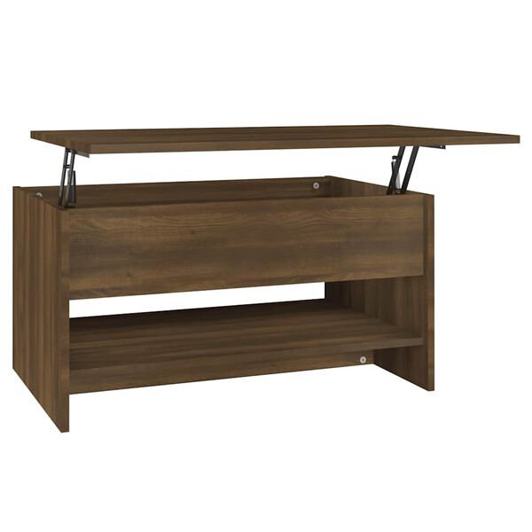 vidaXL Table basse Ch&ecirc;ne marron 80x50x40 cm Bois d'ing&eacute;nierie