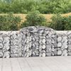 vidaXL Paniers à gabions arqués 3 pcs 300x50x100/120 cm fer galvanisé