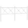 vidaXL T&ecirc;te de lit de remplacement m&eacute;tal blanc 180 cm