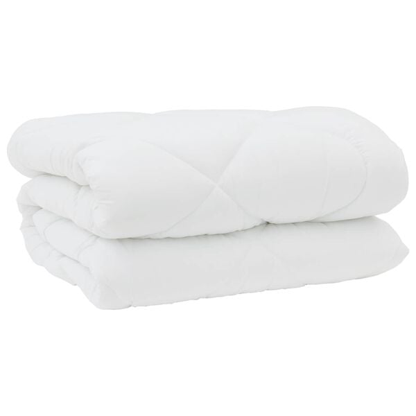 vidaXL Couette avec Oreillers 3 pcs Blanc Microfibre et Plumes D'oie