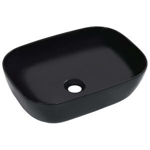 vidaXL Lavabo 45,5x32x13 cm C&eacute;ramique Noir