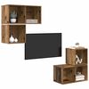 vidaXL Ensemble meuble TV 4 pcs Bois Ancien Bois d'ing&eacute;nierie