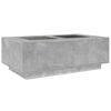 vidaXL Table basse avec LED infini gris béton 116x69x40 cm