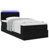 vidaXL Lit ottoman avec matelas et LED noir 80x200cm velours