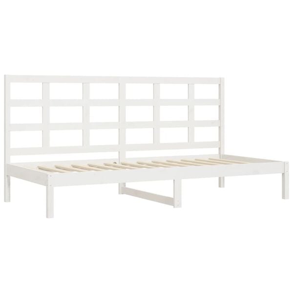 vidaXL Lit de jour sans matelas blanc 80x200 cm bois de pin massif