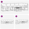 vidaXL Ensemble de canap&eacute;s d'ext&eacute;rieur 7 pcs Naturel et Noir