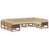 vidaXL Ensemble de canap&eacute;s d'ext&eacute;rieur 9 pc Naturel et Beige