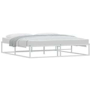 vidaXL Cadre de lit sans matelas blanc 180x200 cm m&eacute;tal