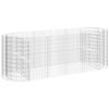 vidaXL Lit sur&eacute;lev&eacute; &agrave; gabion Fer galvanis&eacute; 300x100x100 cm