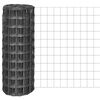 vidaXL Cl&ocirc;ture euro Acier 25 x 1 m Gris