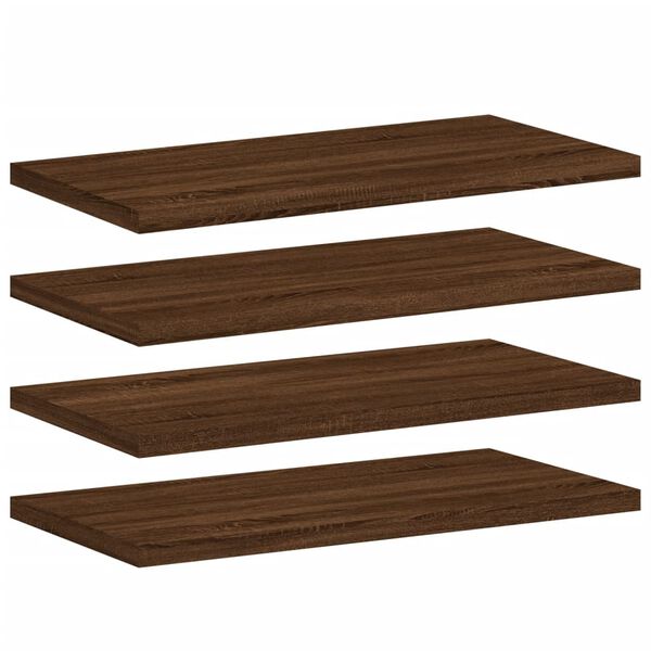 vidaXL &Eacute;tag&egrave;res murales 4 pcs ch&ecirc;ne marron 40x20x1,5cm bois ing&eacute;nierie