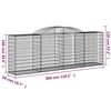 vidaXL Paniers à gabions arqués 4 pcs 300x50x100/120 cm fer galvanisé