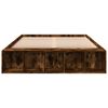 vidaXL Cadre de lit sans matelas ch&ecirc;ne fum&eacute; 120x200 cm